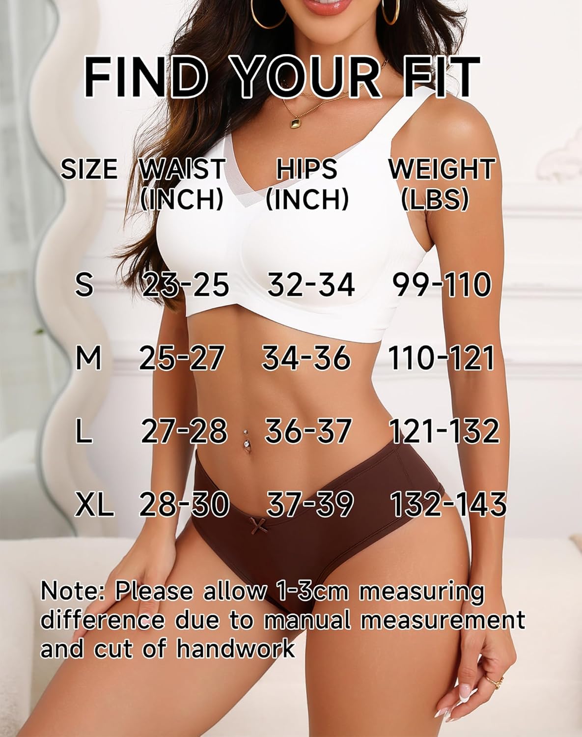 6 pack Women's Cotton Cheeky Underwear Low Waisted Hipster Briefs Soft Breathable Bikini Panties - Image 4