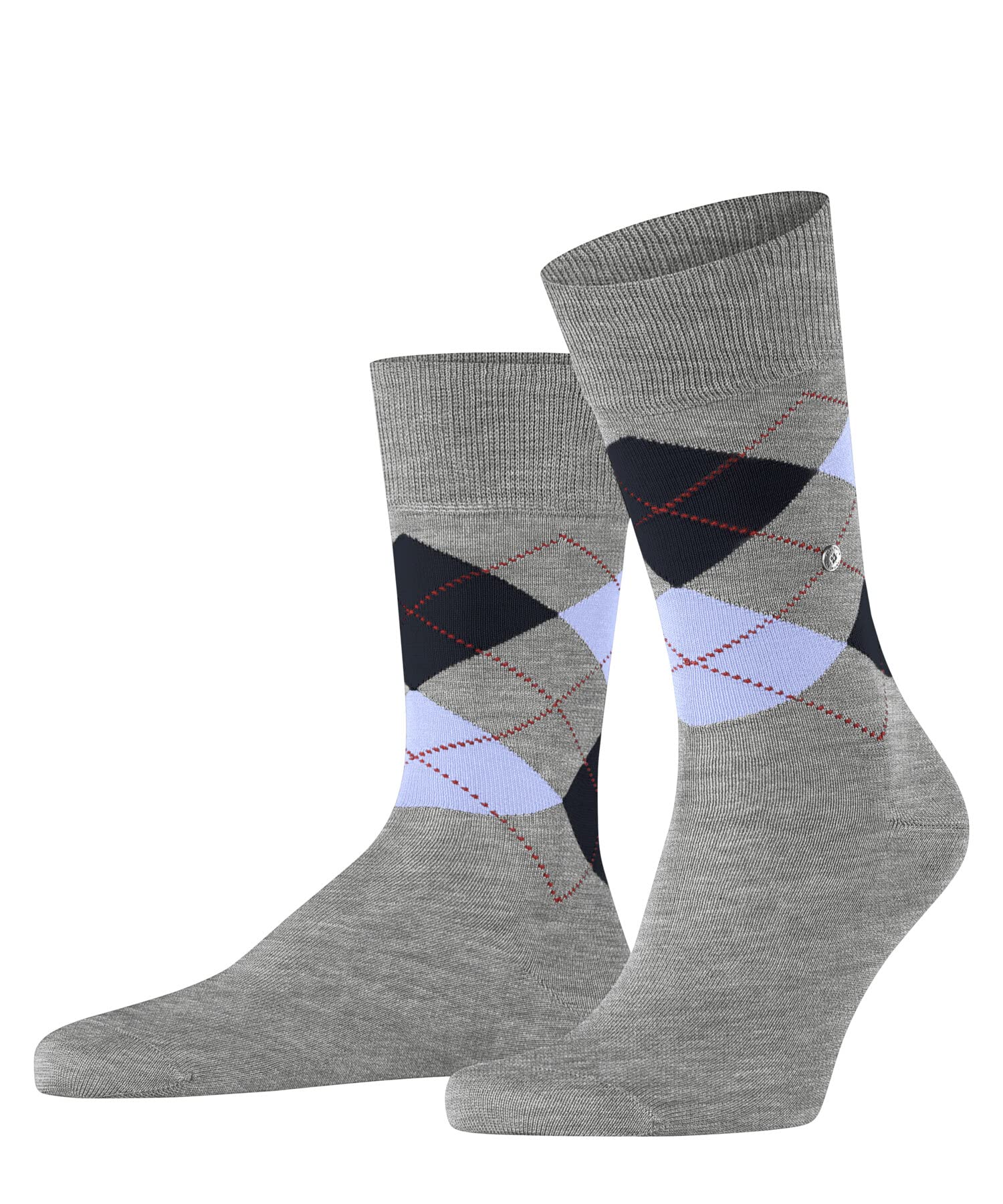 Burlington Men's Manchester M So Cotton Patterned 1 Pair Socks, Grey Concrete Melange 3615, 11-14