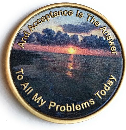 Vista 3 de La aceptación es la respuesta Beach Sunrise Color Bronze AA Medallion Chip Página 449 417