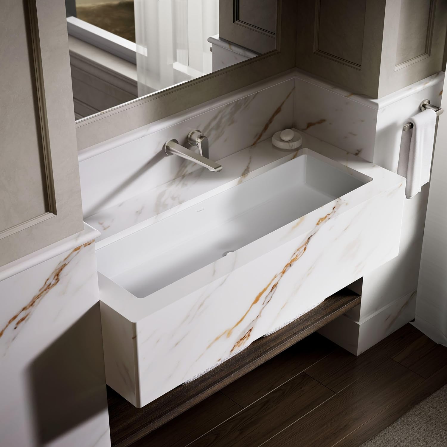 Verticyl 42-1/2 in. Rectangular Undermount Bathroom Sink