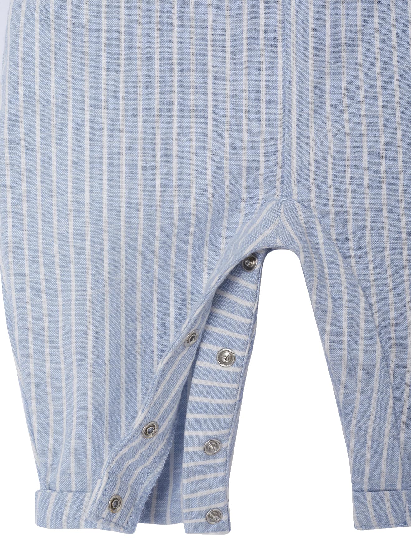 VERTBAUDET Ensemble bébé naissance cérémonie chemise salopette en lin et coton