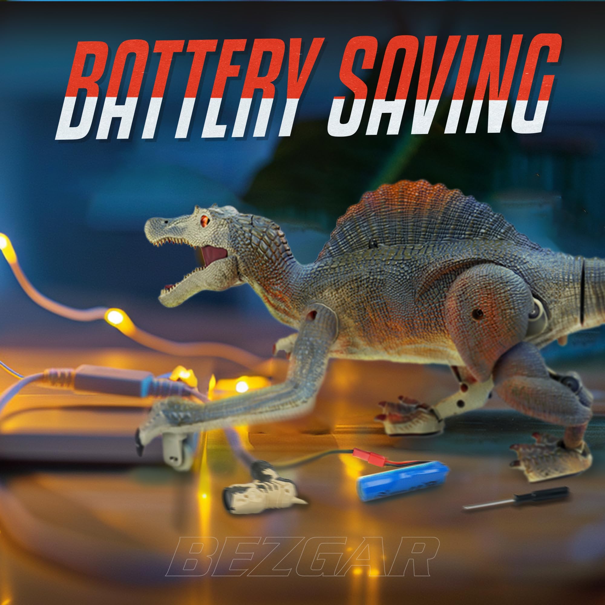 BEZGAR Remote Control Dinosaur Toys, Electronic Walking RC Robot Dinosaurs with Light - Image 4