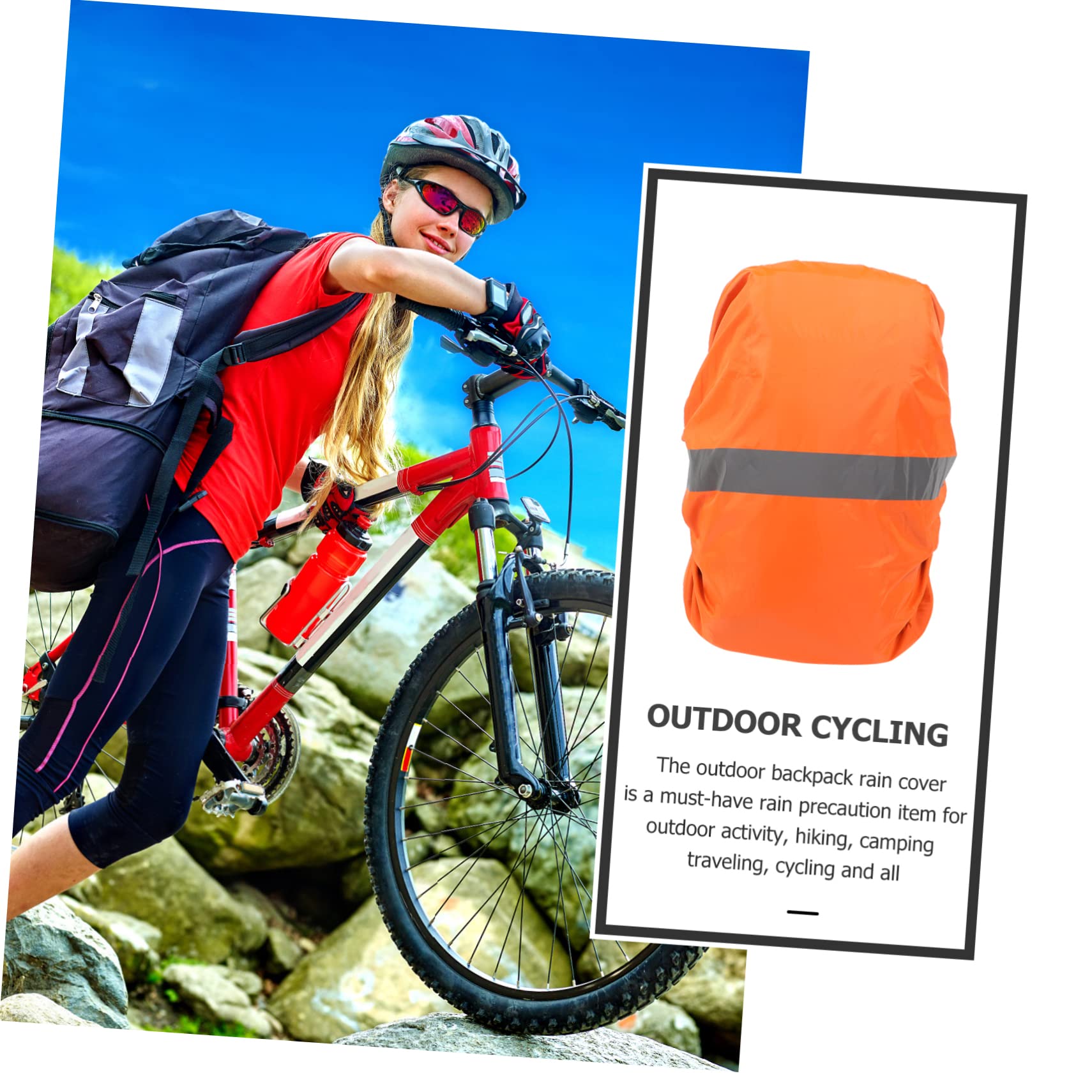 Hemobllo Housse de Protection de à Dos Imperméable avec Bande Réfléchissante Couverture de Pluie pour Randonnée Camping et Activités Extérieur Adaptée pour Sacs