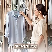 Vista 5 de Utopia Home Perchas de Plástico Paquete de 50 – Percha Perfecta para Ahorrar Espacio para Ropa – Duraderas y Fuertes – Organizadores de Armario Aqua