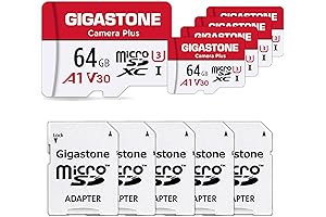 Gigastone 64GB Micro SD Card 5-Pack: Capture the Action with Unparalleled Speed and Capacity