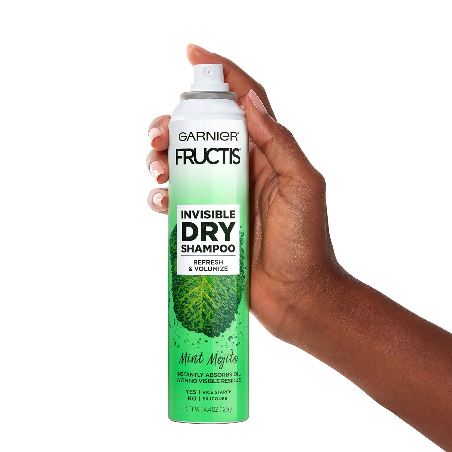Garnier Fructis Invisible Dry Shampoo, Mint Mojito, No Visible Residue, 4.4 oz., Pack of 3