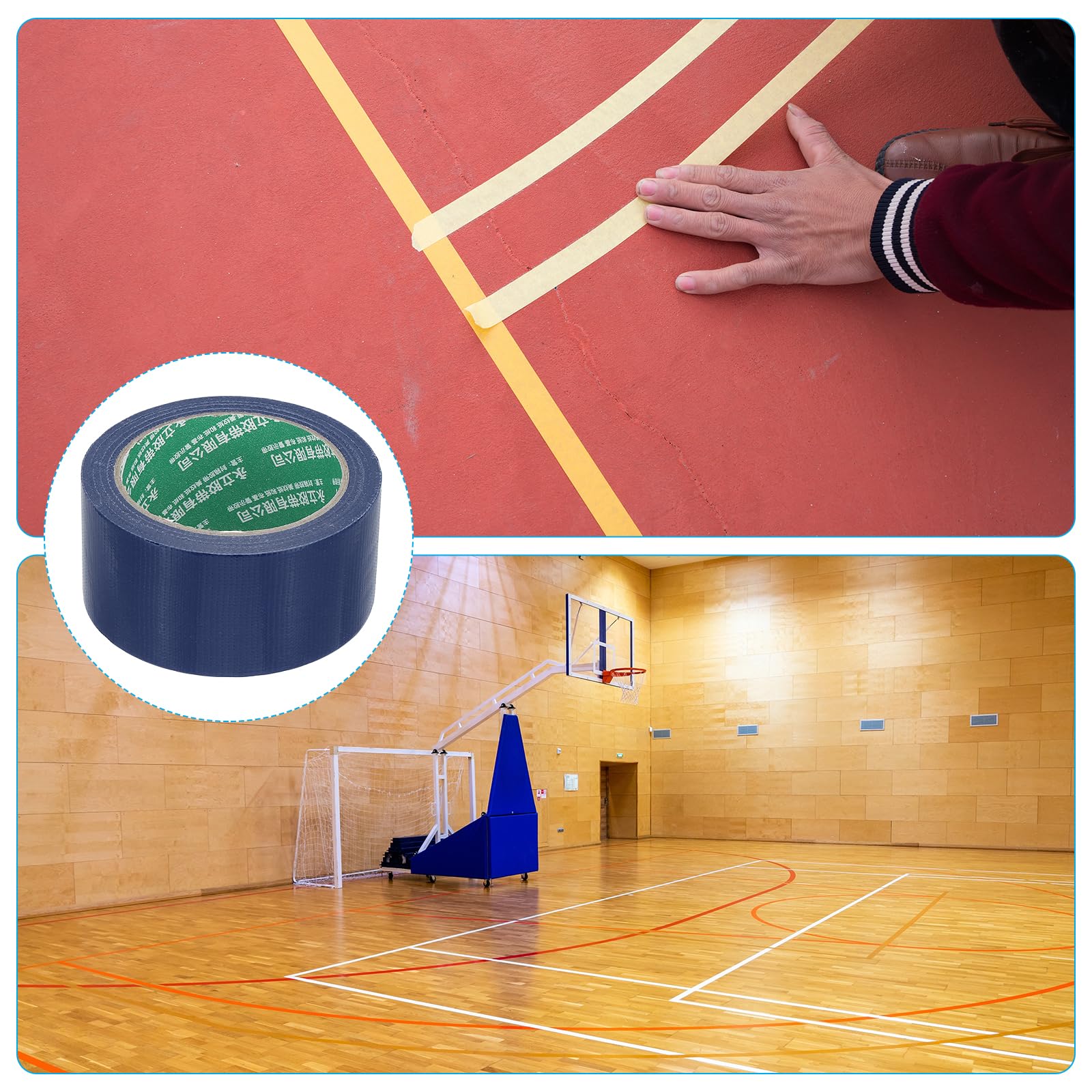PATIKIL Bande Terrain Pickleball, Marquage Trousse Intérieur Extérieur Tennis Volley-Ball Badminton