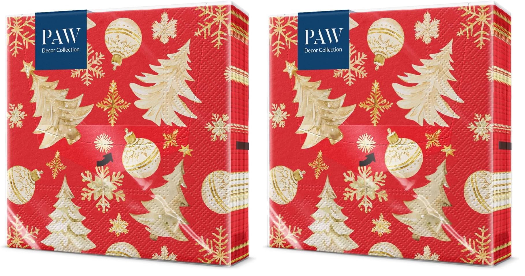 PAW - Servilletas de Papel 3 Capas (33 x 33 cm) | 20 Unidades | Servilletas de Navidad con motivos invernales y navideños | Ideales para la mesa festiva | Color: Christmas Atmosphere — view 13