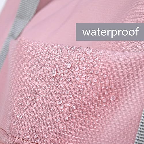 Miniatura 7 de YUKABAN Bolsa de viaje plegable Bolsa de lona pequeña Equipaje Deportes Gimnasio Resistente al Agua Oxford, Rosado