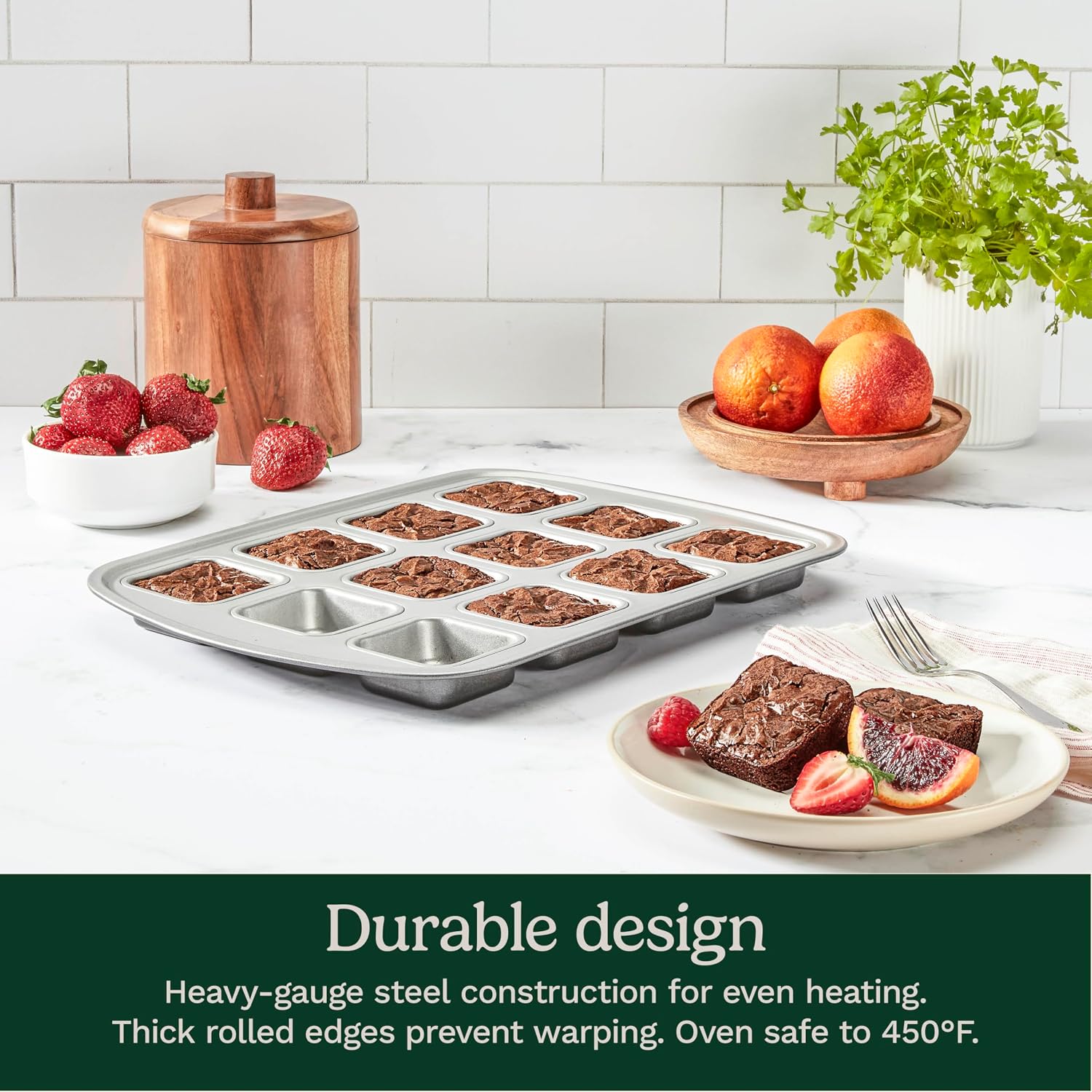 Cuisinart, Chef’s Classic™ Nonstick 12-Cup Brownie Pan, AMB-12MBRP image 3