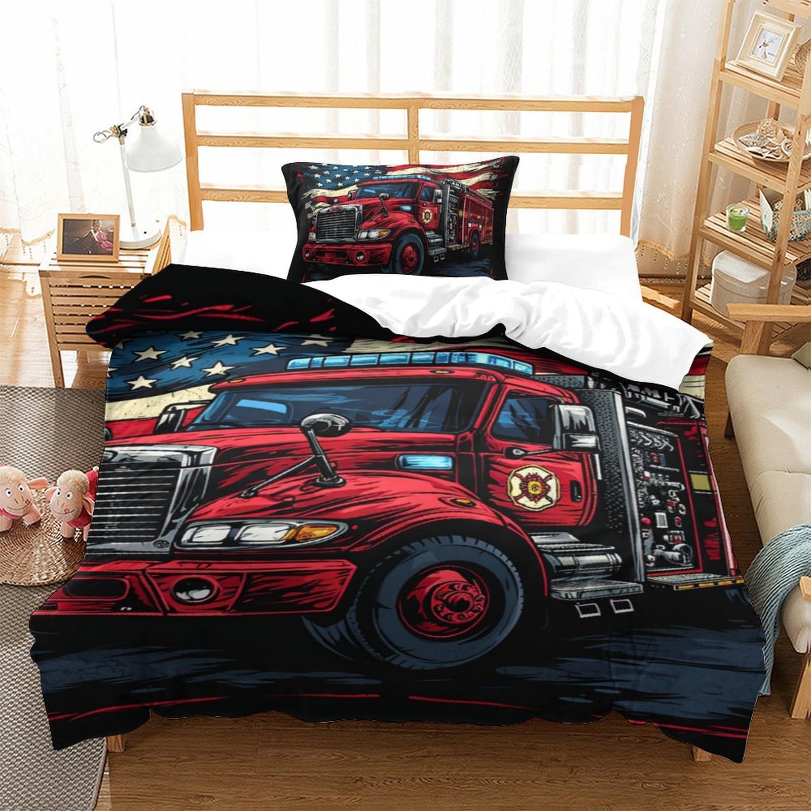 Housses de couettes camion 3D en microfibre super douce pour éliminer la transpiration nocturne