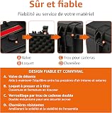 Amazon Basics Large Protective Hard Camera Case with Retractable Handle and Rolling Wheels, Customizable Fit Foam, Waterproof, Shockproof, 21.9 x 13.7 x 9.8 inches (55.6 x 34.8 x 24.9 cm) - Black - 4