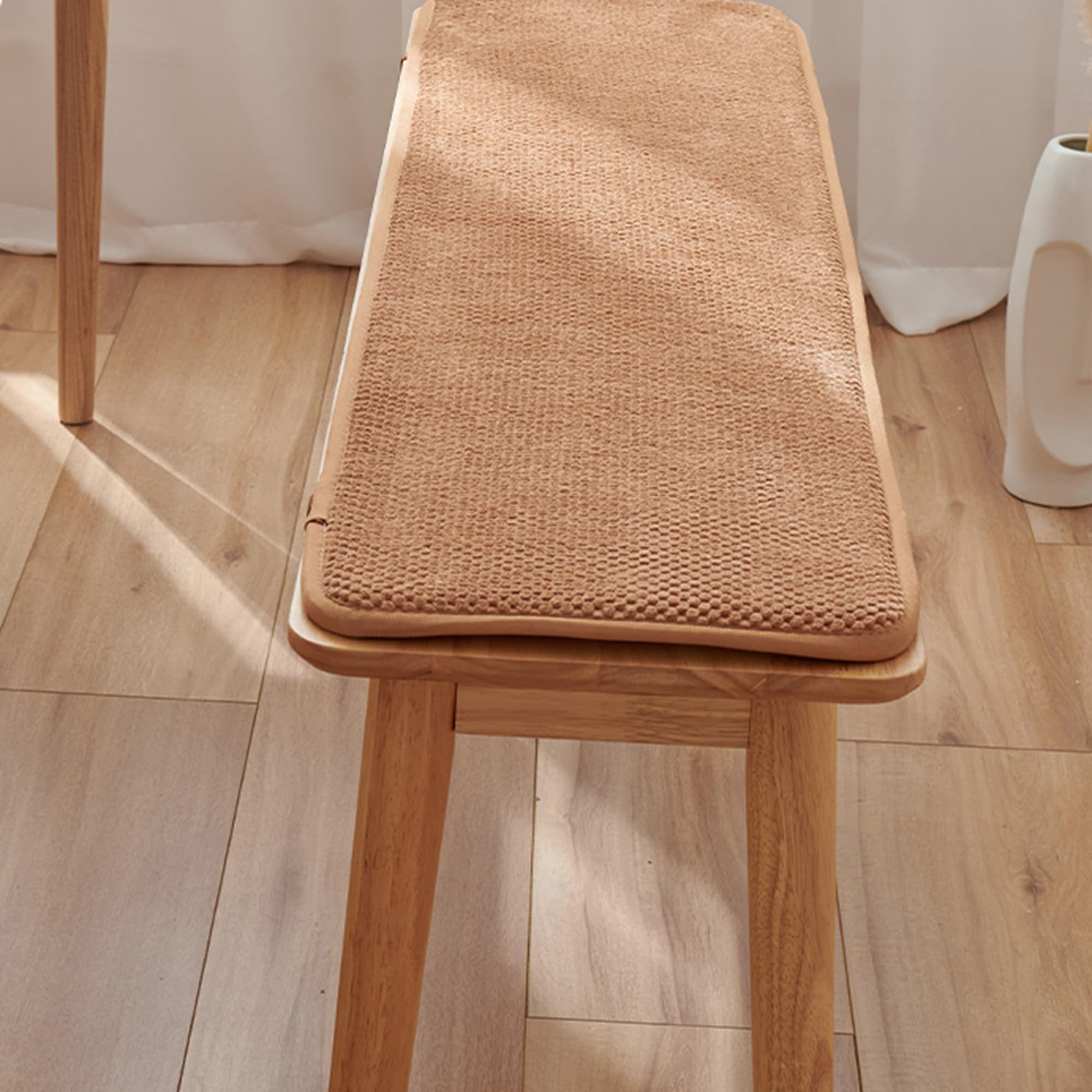 Cozy Green Velvet Bench Cush - Panchina in velluto, 180 x 35 x 1,5 cm, con lacci morbidi, per sedie da pranzo per uso interno ed esterno, cuscino per cucina e mobili