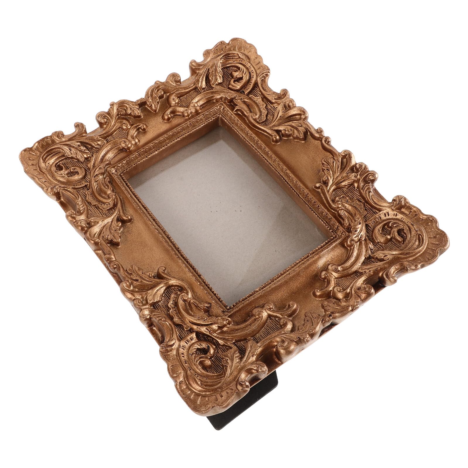 ORFOFE Vintage Ornate Photo Frame Baroque Resin Gallery Frame for Wall Hanging And Tabletop Display Stable Structure for Secure Memory Display Decorative