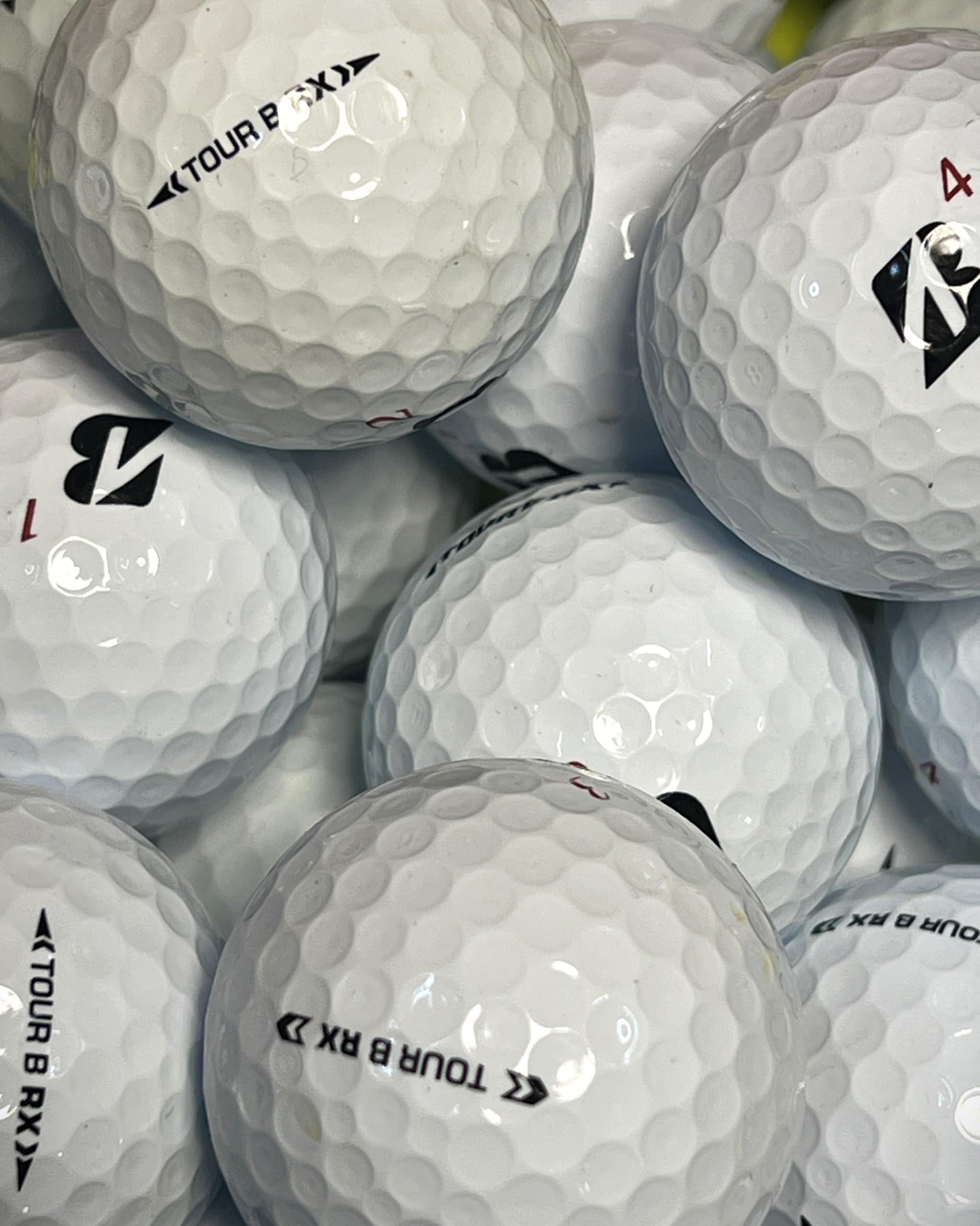 Golf Ball House…36 Tour B RX Golf Balls for Bridgestone/White/Premium (AAA) / Used-Recycled w/Mesh Bag