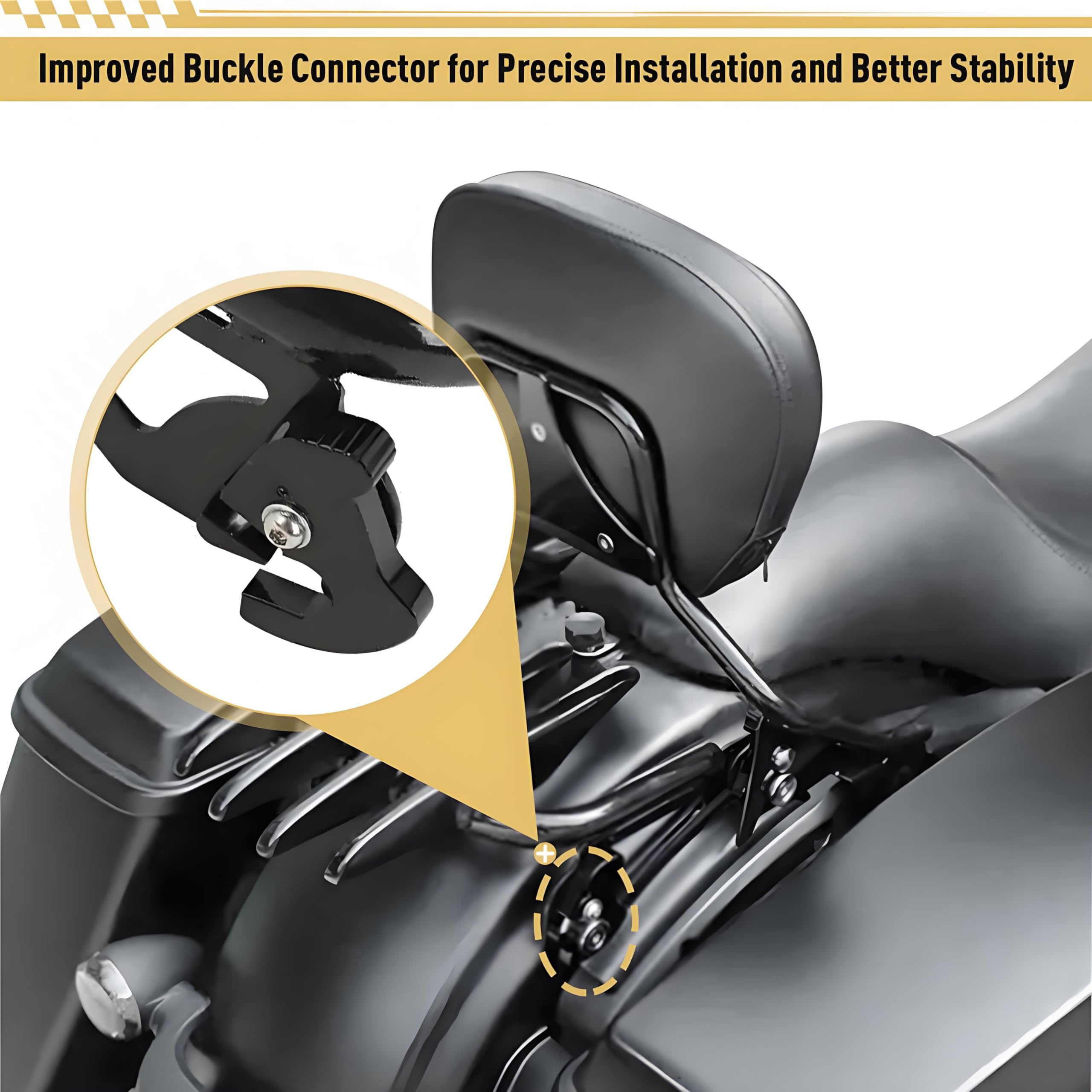 Motociclette Portapacchi, Portapacchi Posteriore Rimovibile, Portapacchi Invisibili, Compatibile con Touring Harley dal 2009 in poi