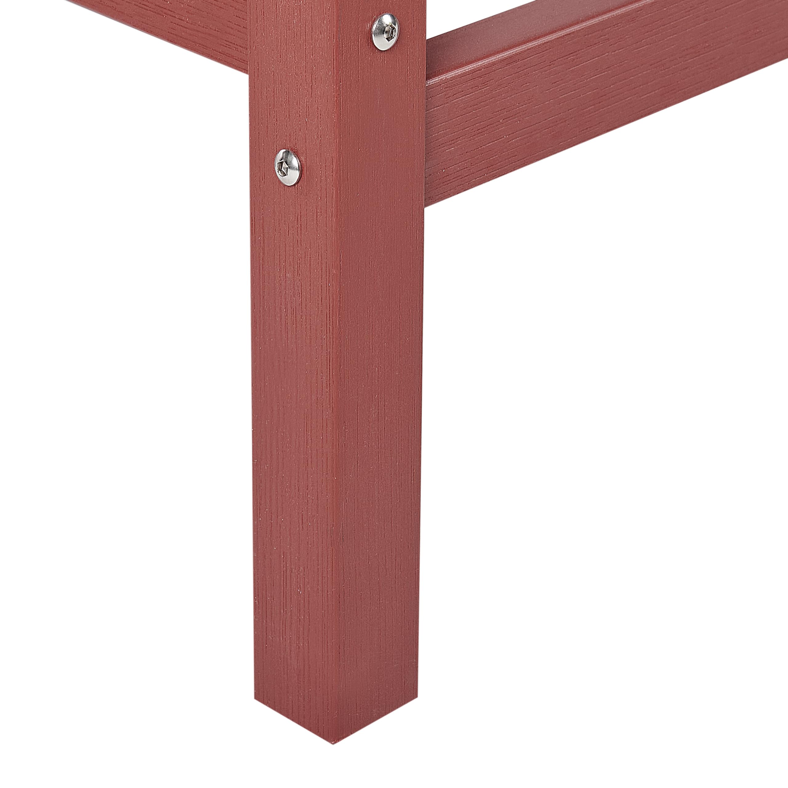 Moderner Muskoka Gartentisch Hochtisch Kunstholz Rot 60x60 cm Adirondack
