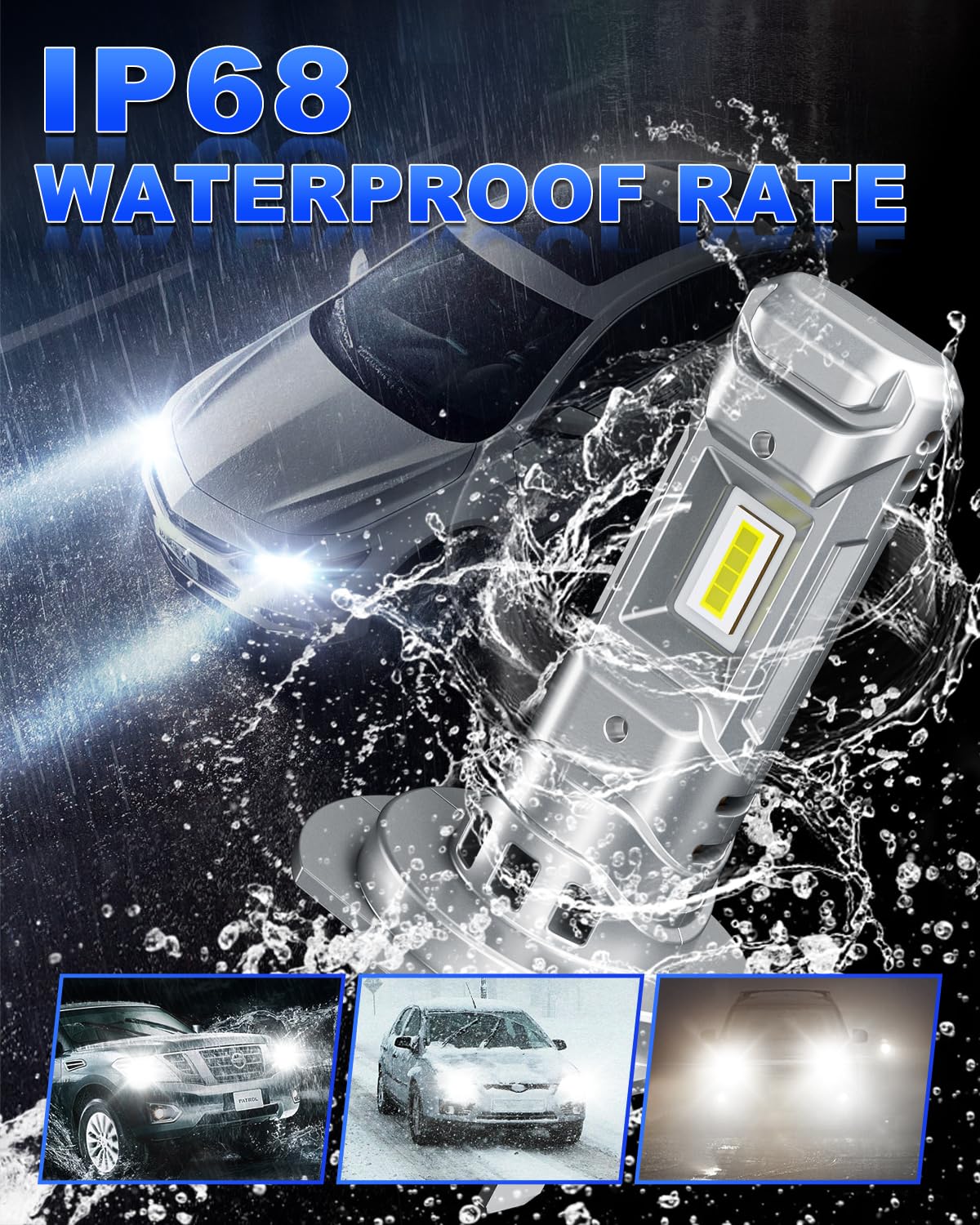 SUPAREE H7 LED Auto canbus Lampadine LED H7 abbaglianti Lampada LED H7 anabbaglianti per Auto 600% Luminosità 1:1 Mini Design plug and play(2 Lampadine)