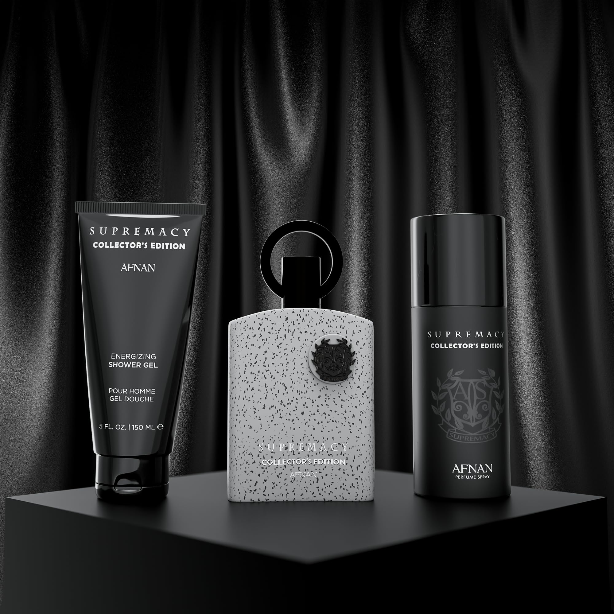 Afnan Supremacy Collector's Edition Luxury Perfume Gift Set for Men – Eau De Parfum (3.4 Oz), Deodorant (5.0 Oz), Shower Gel (5.0 Oz)