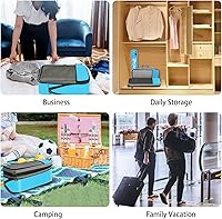 Vista 252 de BAGAIL 4 juegos/6 juegos/8 cubos de compresión para embalaje, accesorios de viaje, organizadores de embalaje expandibles (malla cuadrada, 06-beige)