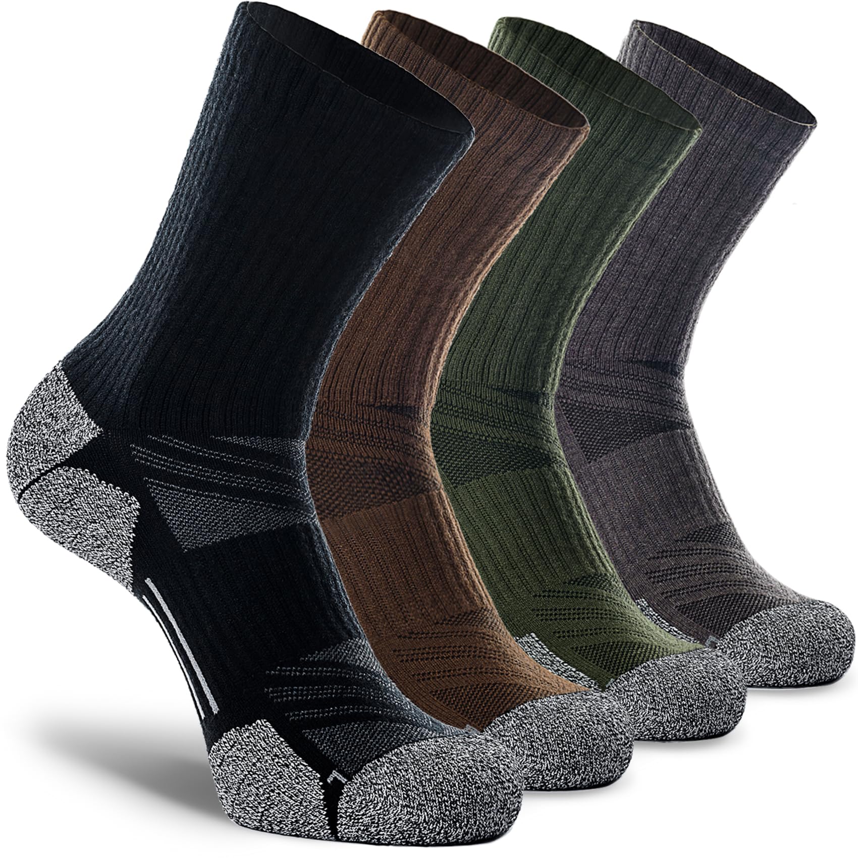 CWVLCCrew Hiking Socks, Cushion, Moisture Wicking, Arch Compression Boot Socks