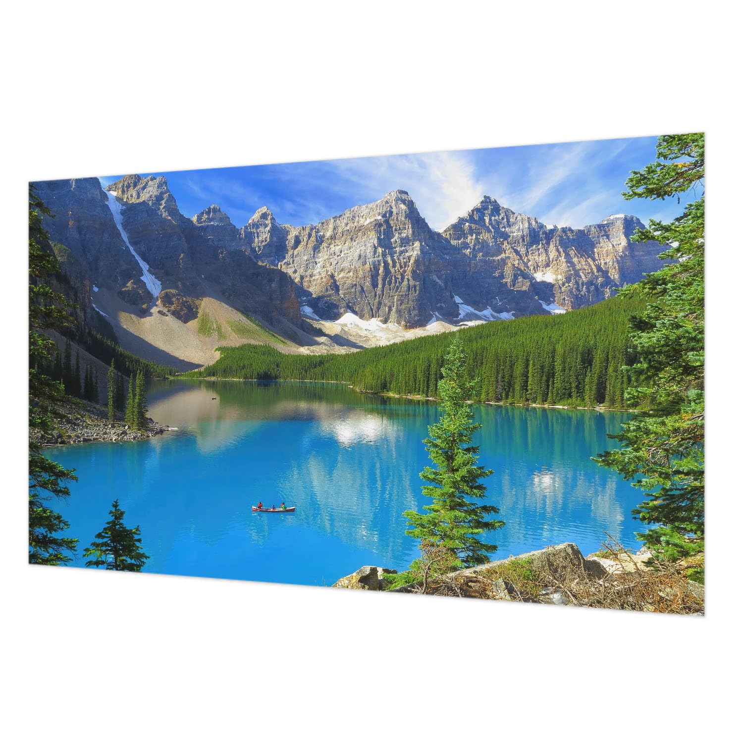Papier peint intissé lac de montagne pour créer une ambiance nature dans la chambre