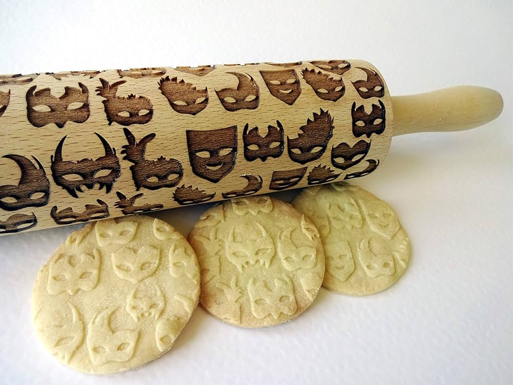 EGYPT HIEROGLYPHS EMBOSSING ROLLING PIN Laser Engraved Rolling Pin