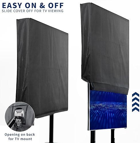 Miniatura 5 de VIVO Funda protectora de TV de pantalla plana para pantallas de 65 a 70 pulgadas, universal, para exteriores, resistente a la intemperie, cubierta