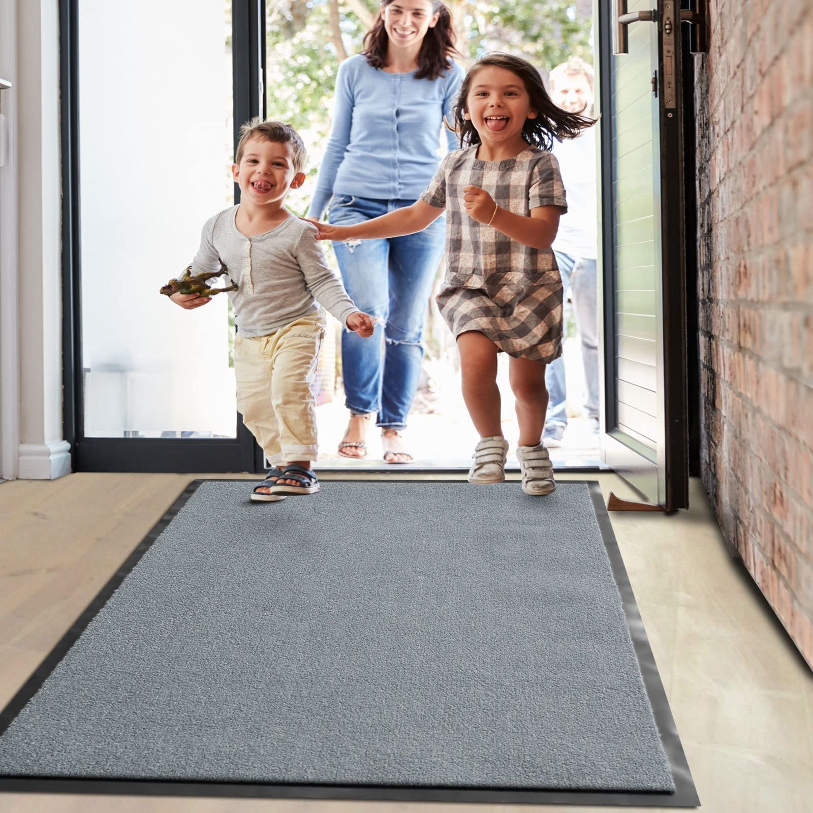 Zerbino Ingresso 40x60 Cm Marrone - Antiscivolo E Lavabile - Alta Capacità Assorbente E Spazzolante