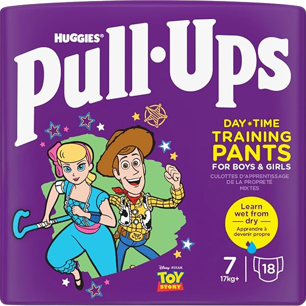 Huggies Pull-Ups, Trainers Day Nappy Pants for 2-4 Years, Size 6-7 Pull Up Nappies (40 Pants) - Potty Training Pants for Easy Toilet Training - Learn Wet from Dry - 5