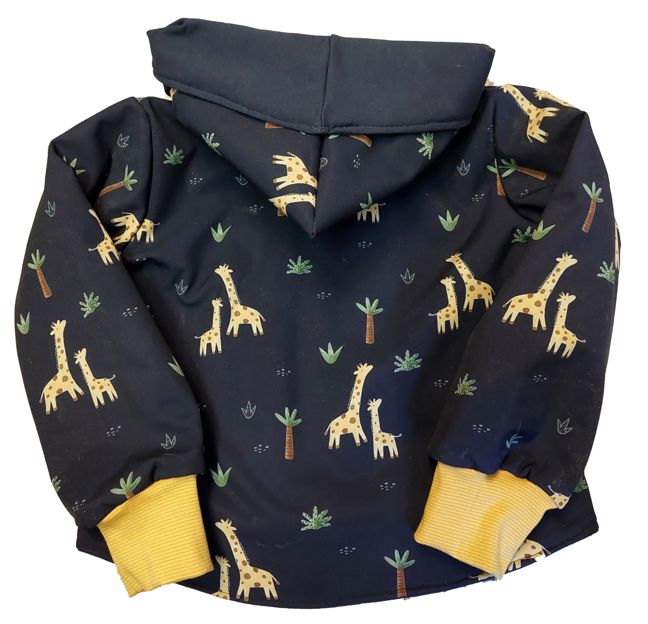 Jacke Softshelljacke Regenjacke Giraffe Wendejacke Kapuze Kapuzenjacke Baby Kinder Handmad (74-80)
