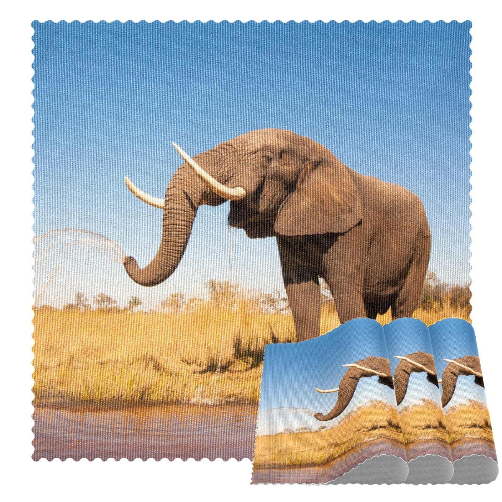 Sets de table éléphants de la forêt aquatique au fini soigné pour table élégante