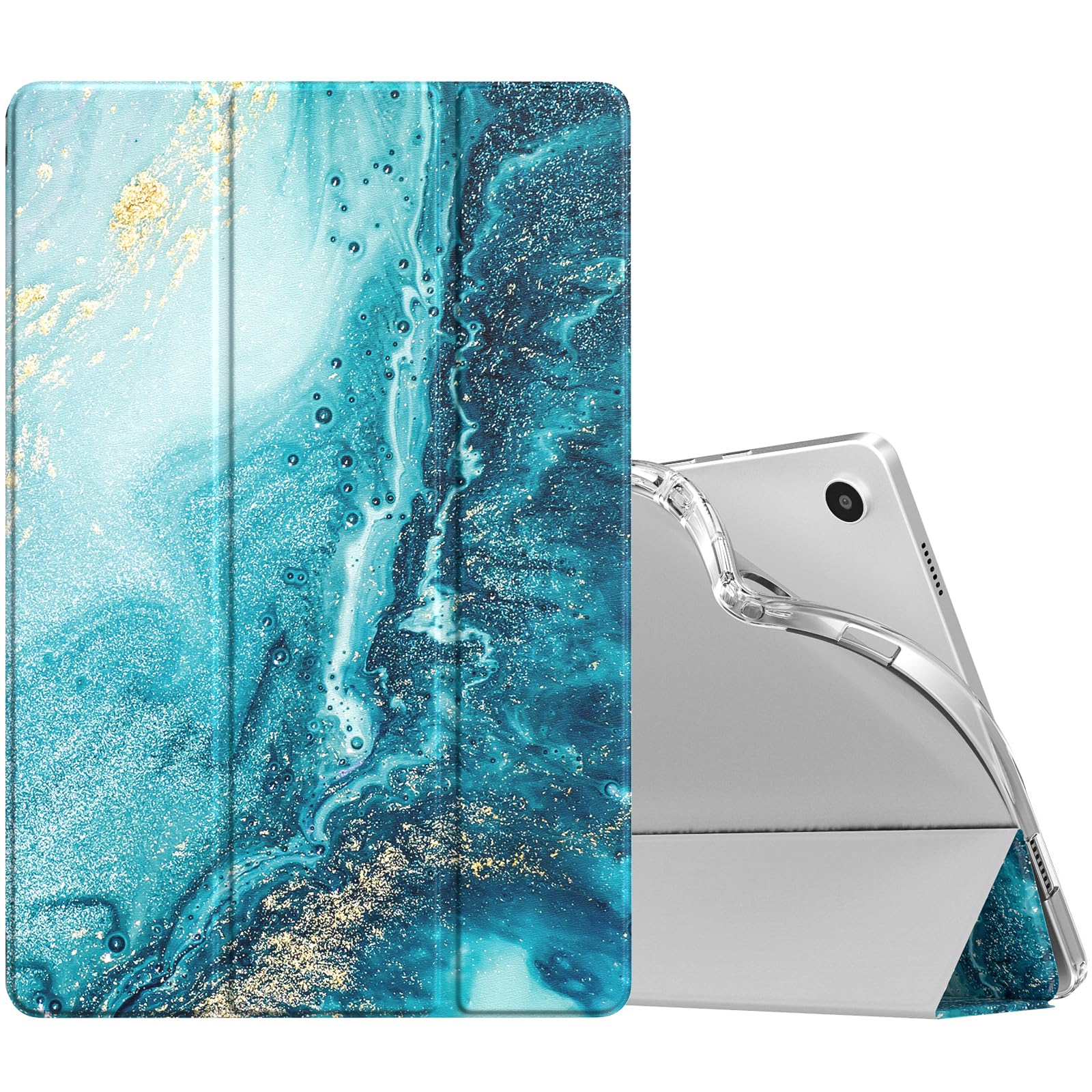 TiMOVO Case for Samsung Galaxy Tab A9+/A9 Plus 11" 2023, Slim Soft TPU Translucent Frosted Back Protective Cover for Galaxy Tab A9+ Tablet SM-X210/X216/X218, Auto Wake/Sleep, Gilding