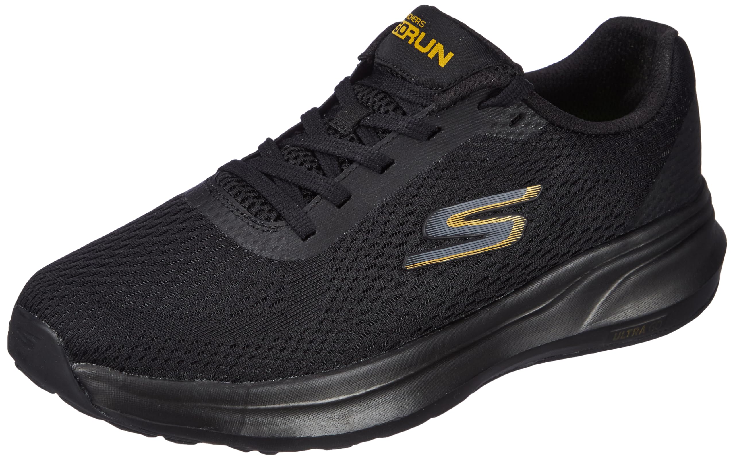 Skechers Men Pure Running Shoe Black/Gold - Image 1