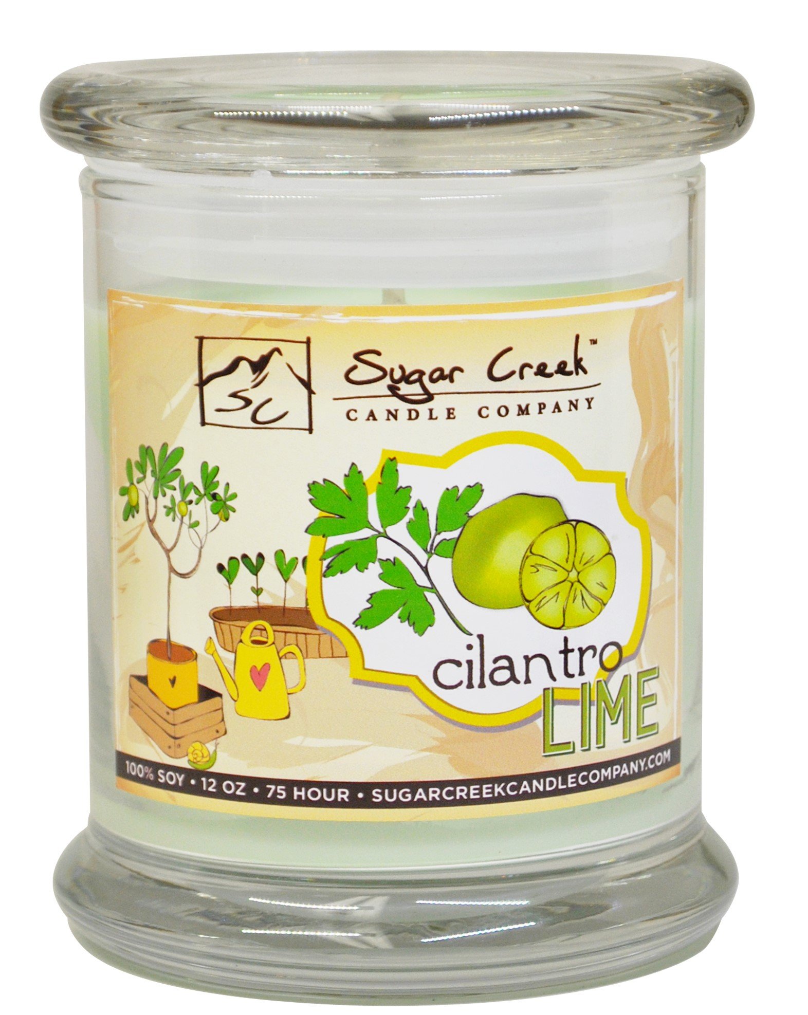Sugar Creek Candles-Cilantro Lime (Amazingly Refreshing!)-100% Soy Wax Candle. Soy Candles Burn Cleaner ~ Longer ~ Non-Toxic ~ The Original 100% Yinzer Made in USA. Gift for Any Occasion