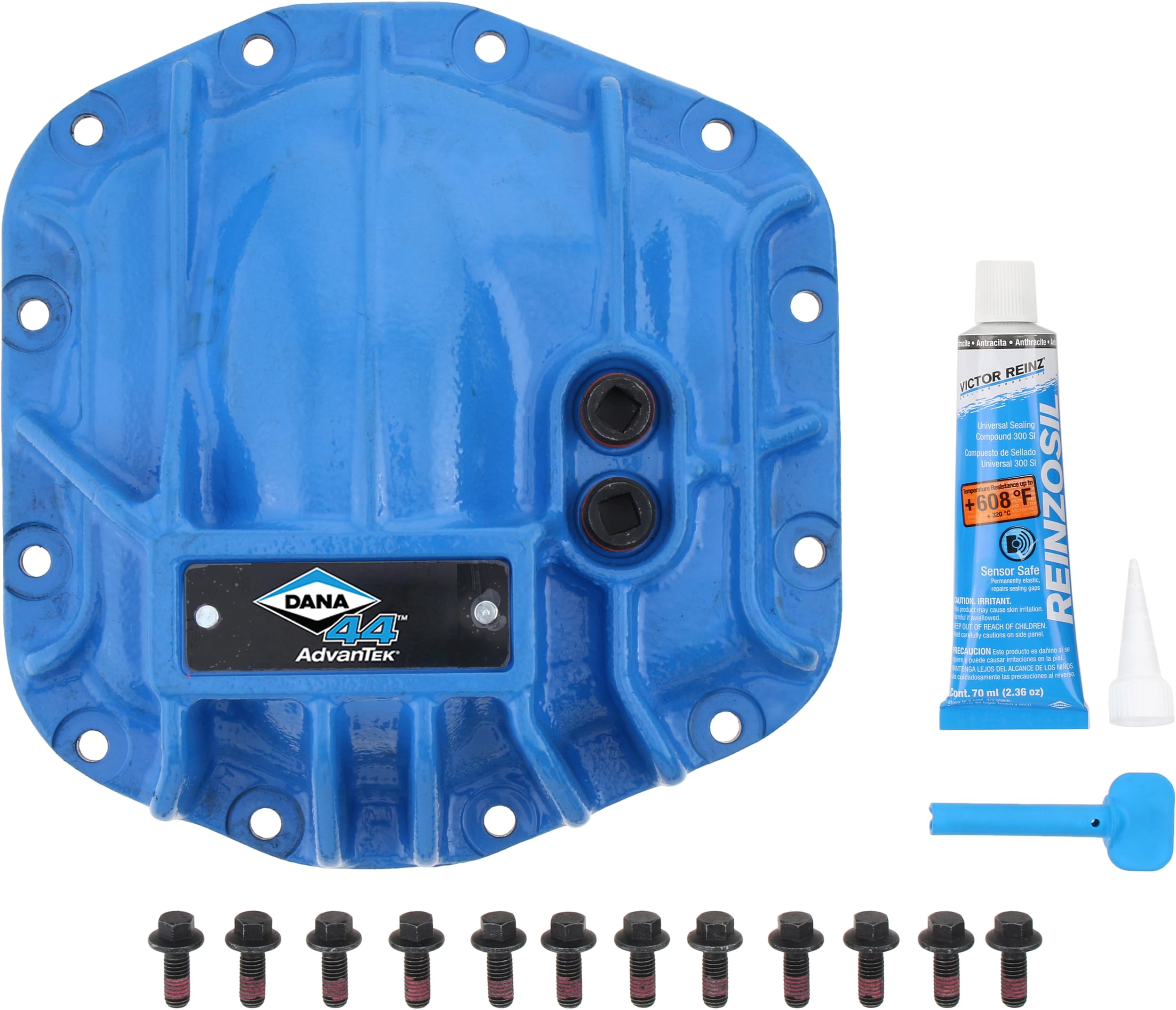 Spicer 10053466 Nodular Iron Front Dana 44 and AdvanTEK Differential Cover Compatible with Select Wrangler JL - Blue