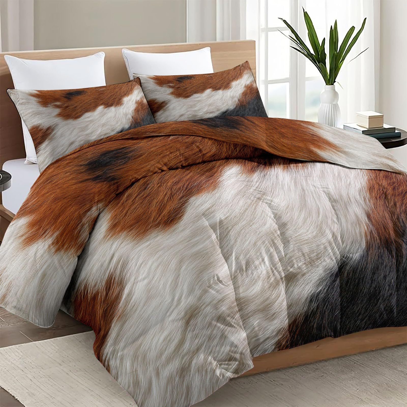 Edredón de estampado animal para habitaciones de niños y niñas con estilo natural