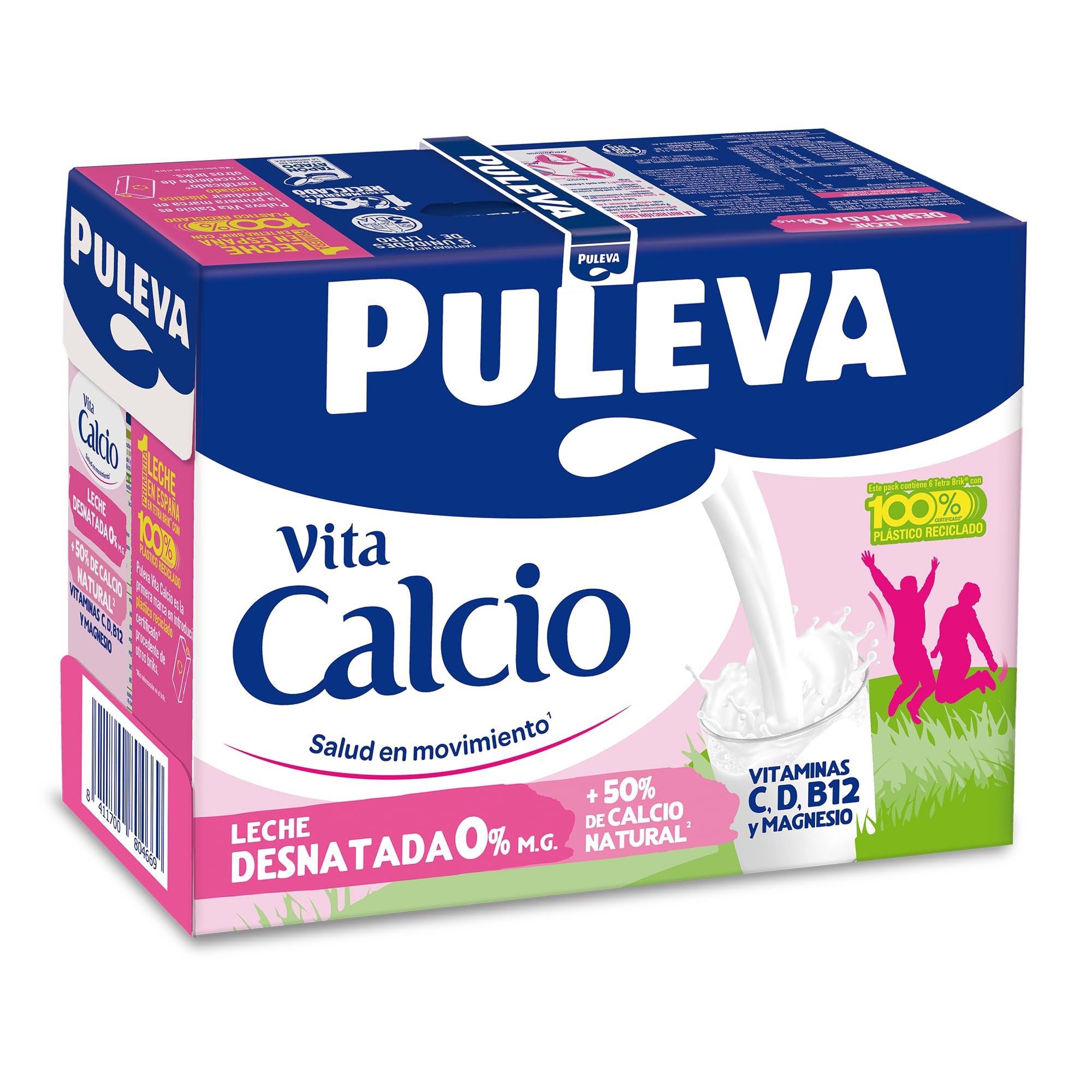 Puleva Calcio Leche Desnatada Pack 6 x 1L
