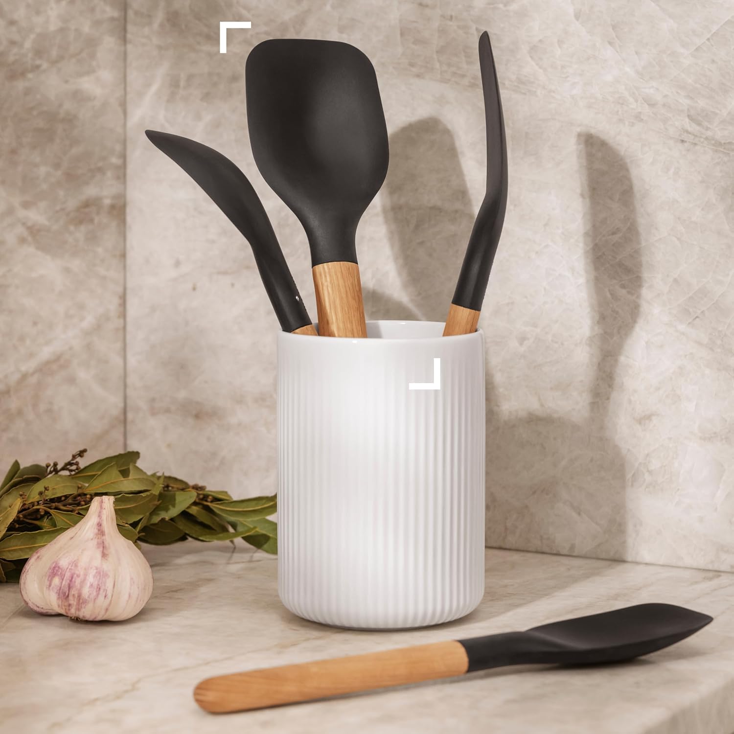 Eva Solo | Nordic Kitchen Serving Spoon, Large | Natural Oak Handle | Serving Utensil Buffet Banquet Spoon | Danish Design & Functionality