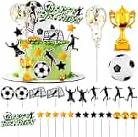 サッカー選手飾り Amazon.co.jp: 29ピース サッカーケーキトッパー サッカーボール