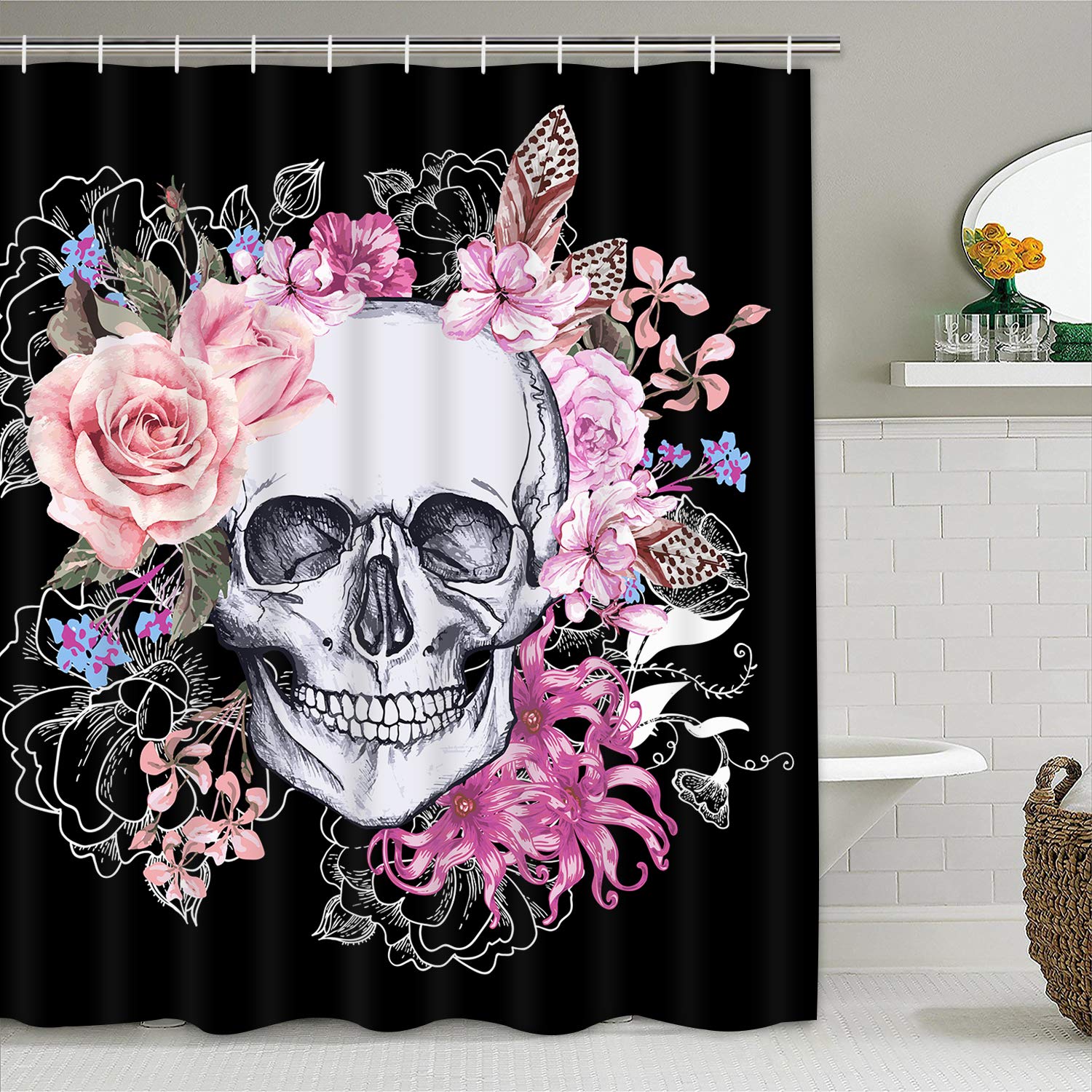 Skull Shower Curtains Curtains & Drapes