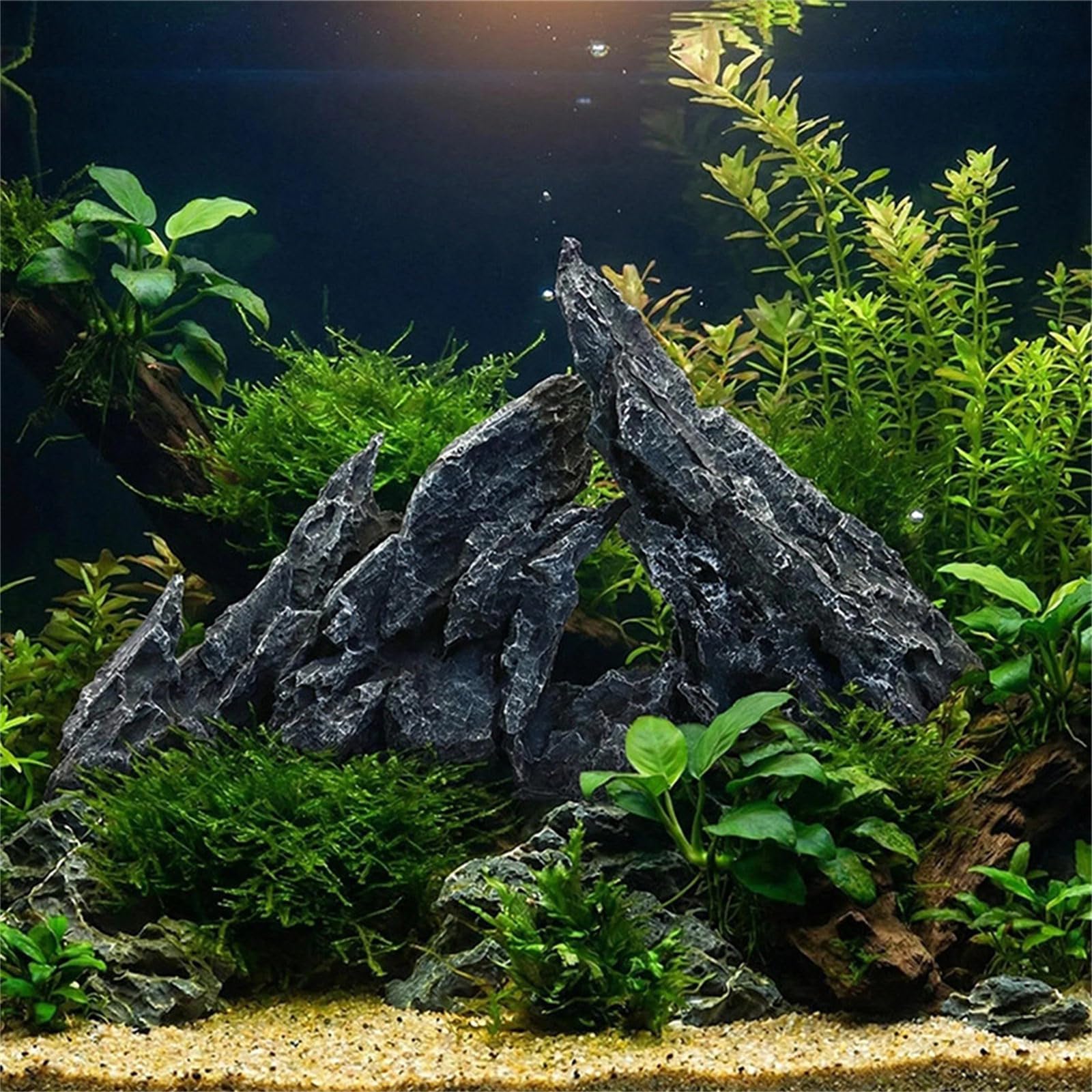 Serbatoi Decorazione Acquari Roccia Dipinto a Mano Acquari Ornamento Bellissime Scene subacquee in Case Uffici Decorazione Pesci Roccia
