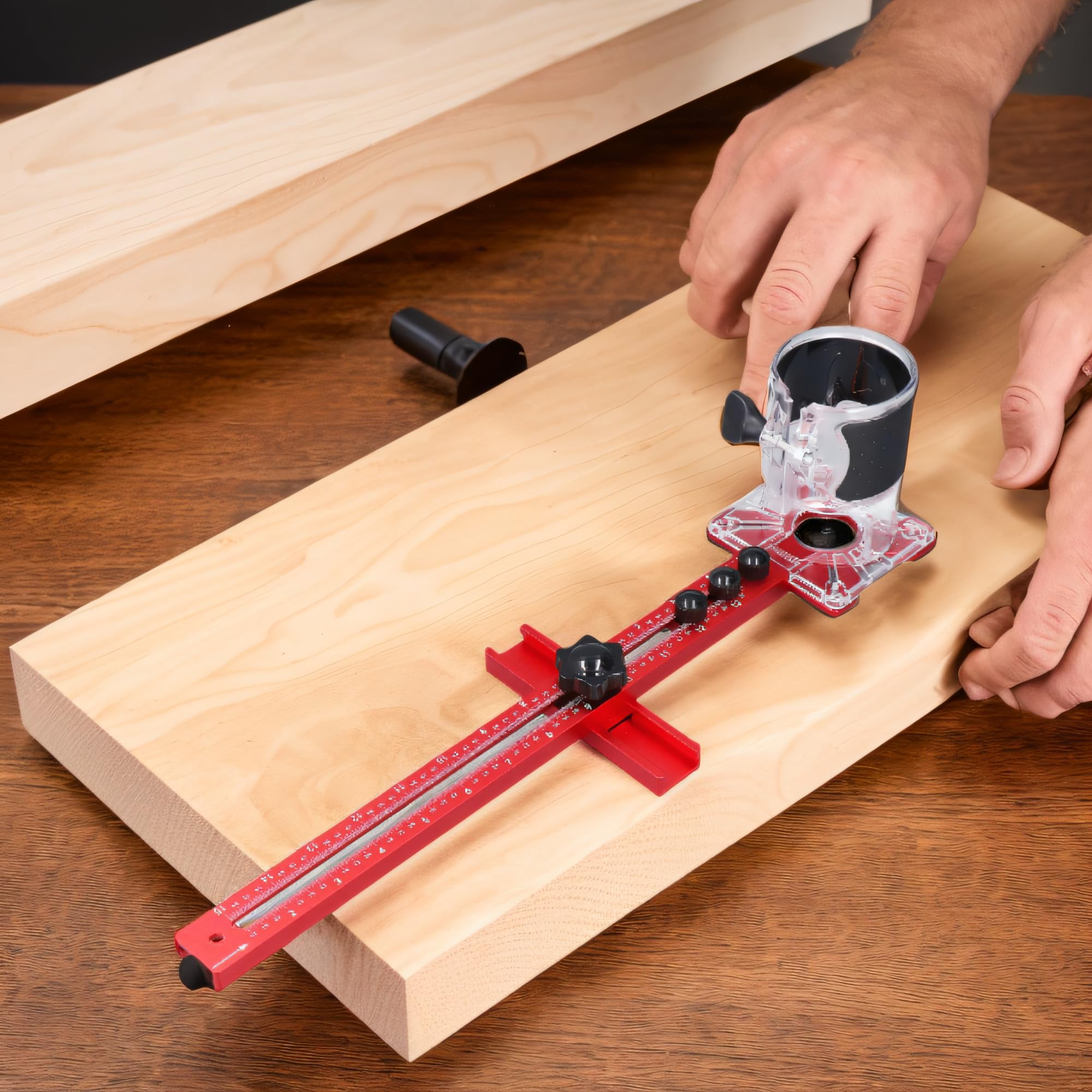 per Fresatura Regolabile con Staffa per Scanalatura della Fresatrice 4 in 1, per Taglio Circolare in Lega di Alluminio per Fresatrice per Hardware