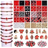 CEALXHENY 2200PCS+ Game Day Beads Charms for Bracelet Making Polymer Clay Beads Crystal Pearl Letter Gold Spacer Beads Football Charms for Game Day Bracelet Necklace Making DIY Crafts