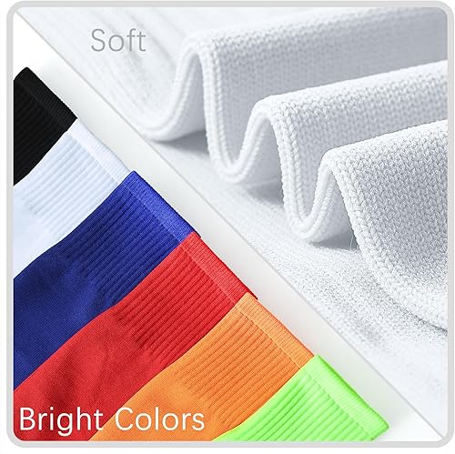 Miniatura 5 de Calcetines de fútbol para niños, 6 pares de calcetines de fútbol para niñas, calcetines altos hasta la rodilla, béisbol, sóftbol, deportes, jóvenes,