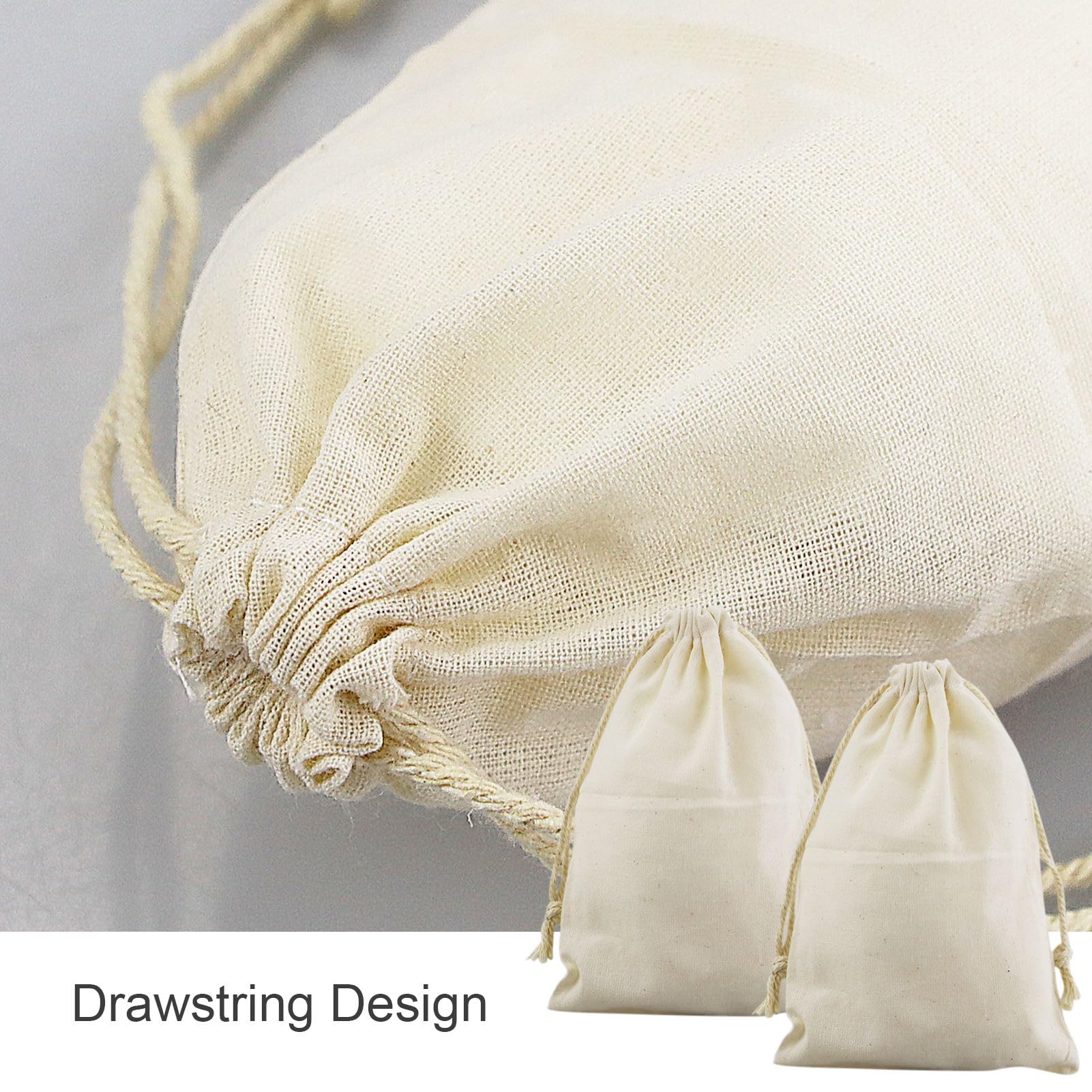 50 Sacchetti Di Stoffa Con Coulisse - Cotone, 15x10 Cm, Per Regali, Fai Da Te, Eventi - Foto 7