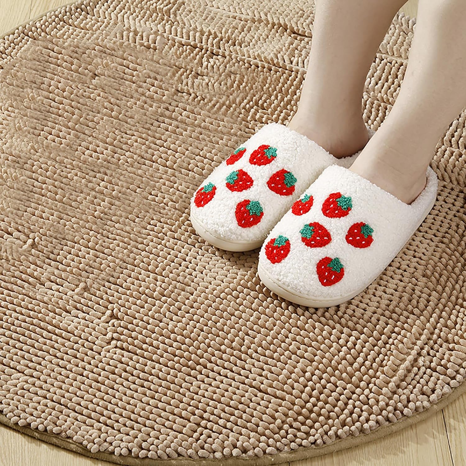 Women's Men's Cute Fuzzy Heart Slippers Memory Foam Fluffy Couple Slippers Cozy House Indoor Outdoor Shoes - Image 2