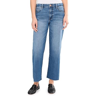 Джинсы KUT from the Kloth Charlotte High-Rise Wide Leg With Raw Hem