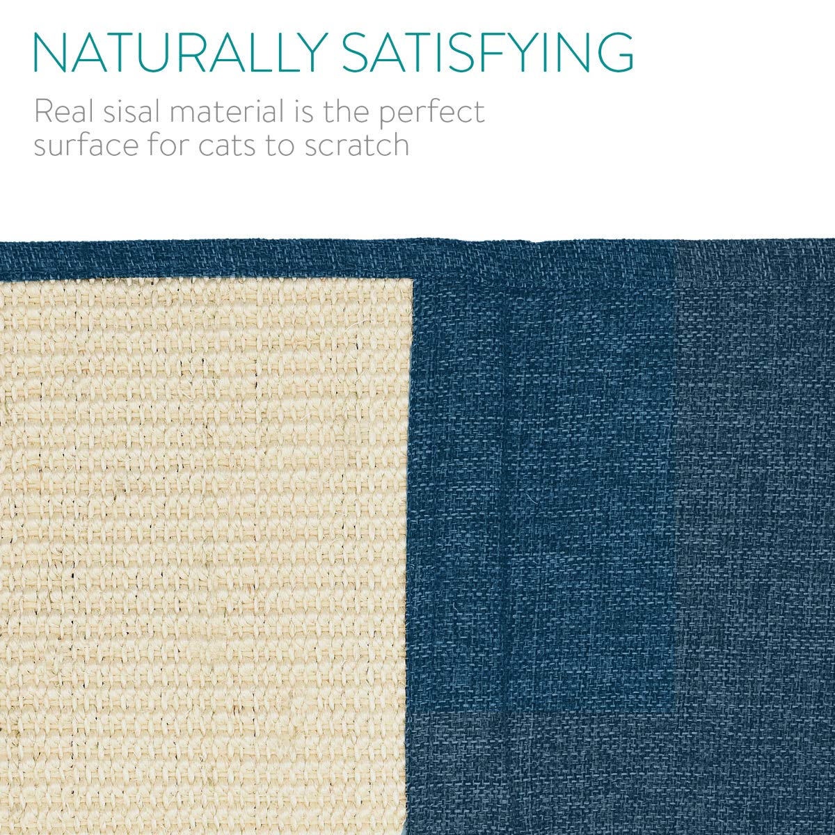 Navaris 2X Tappeto Tiragraffi per Gatti - Tappetino Tiragraffi per Gatti Grandi Cani - Tappeto Tira Graffi in Sisal 130x45cm Protezione Divano Mobili
