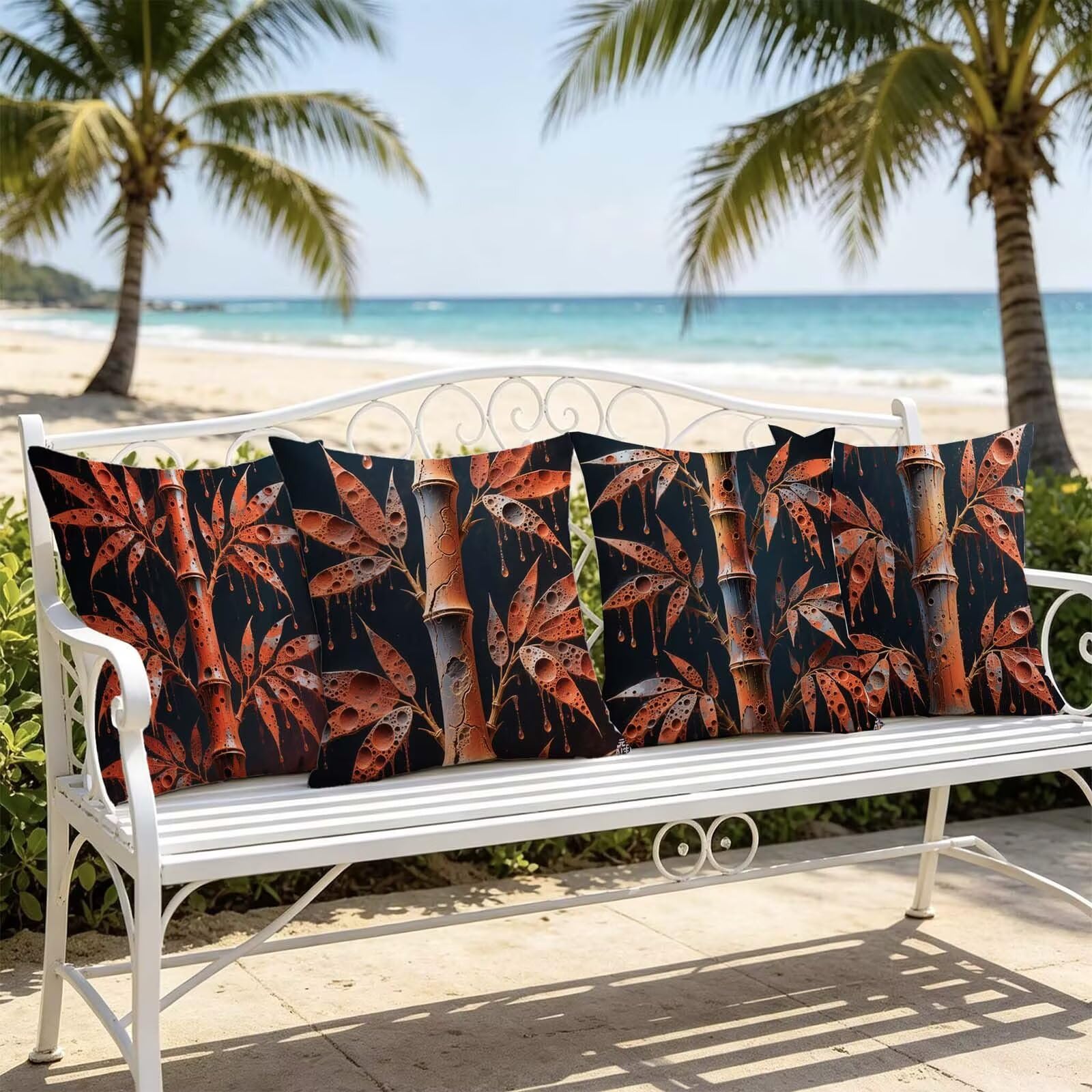 Bamboo Outdoor Kissenbezug 55x55cm Wasserdicht Kopfkissenbezug THDZ-1274
